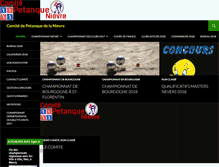 Tablet Screenshot of comite-petanque-nievre.fr